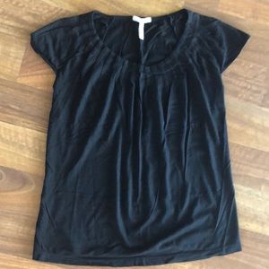 Black cotton maternity t-shirt